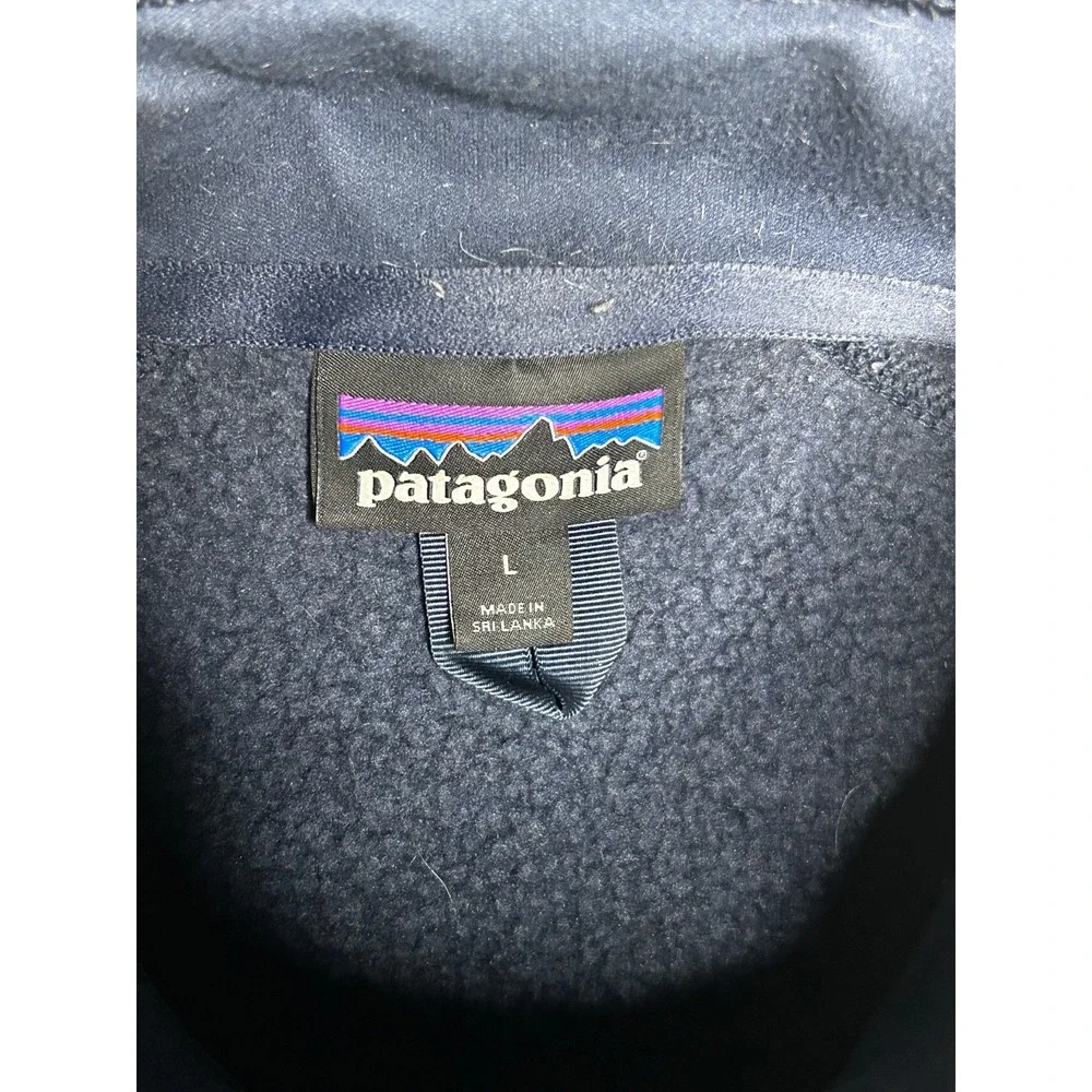 Patagonia Better Sweater Vest Men's L Navy Blue Full Zip Fleece Outdoor